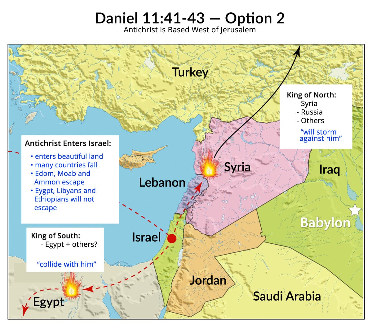 Daniel 11:41-43 — Option 2